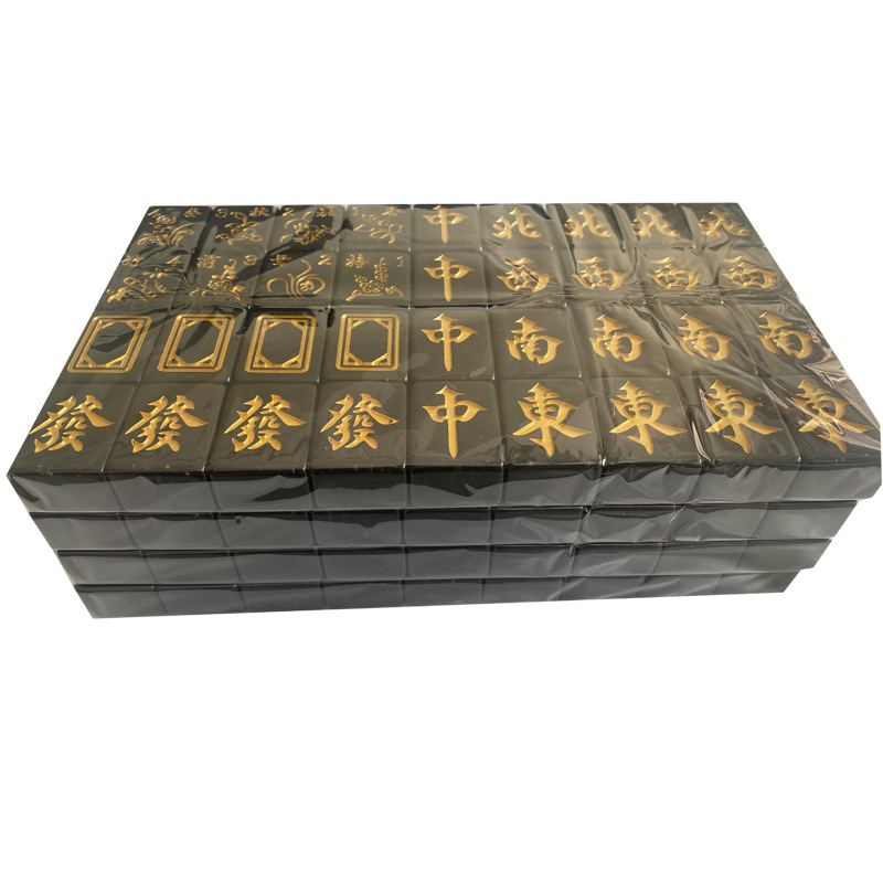 Chinese mahjong tiles, black back 40mm